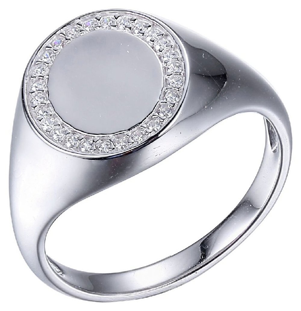 Revere Men's Sterling Silver Cubic Zirconia Signet Ring Review