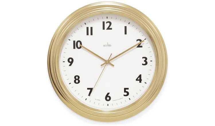 Acctim Clayton Analogue Wall Clock - Gold