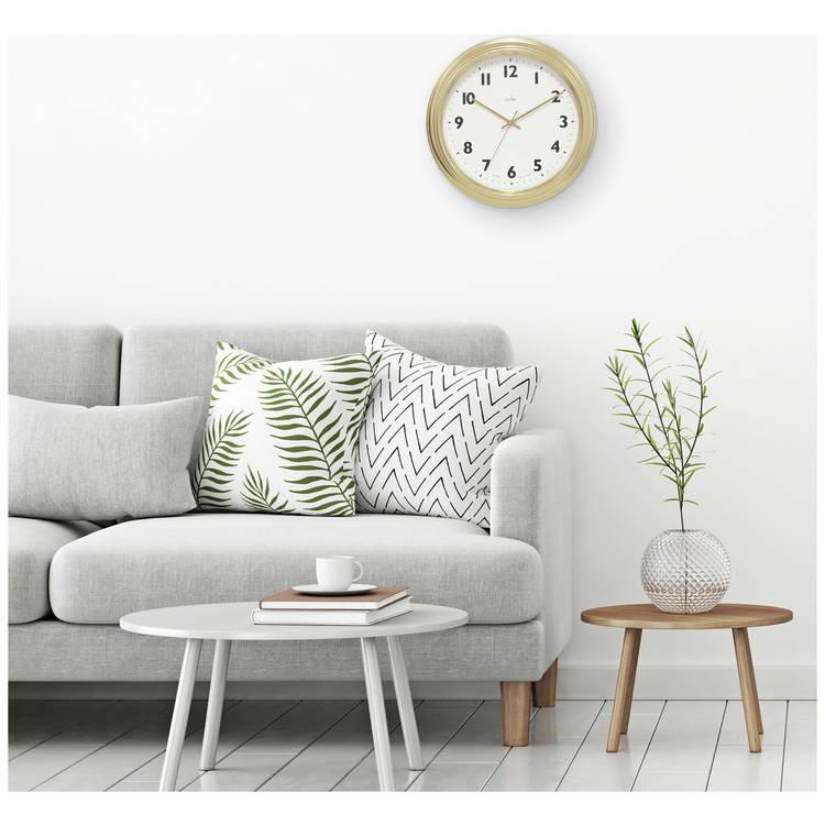 Acctim Clayton Analogue Wall Clock - Gold 0