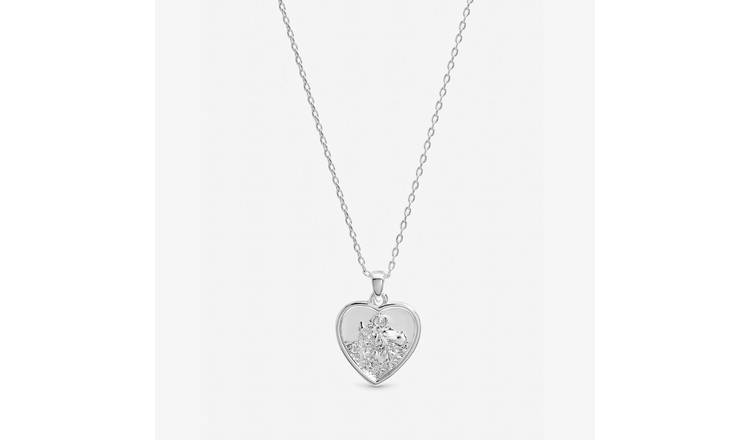 Inicio St Christopher Heart Necklace In Gift Pouch