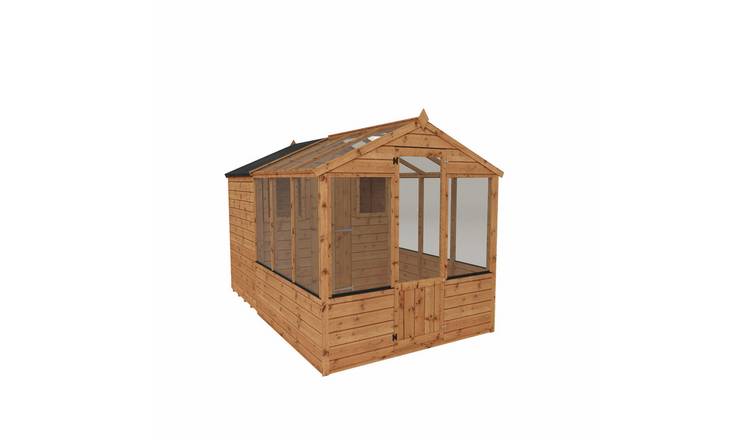 Mercia Shiplap Clear Window Combi Greenhouse - 10 x 6ft