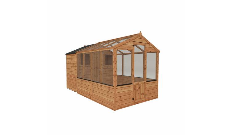Mercia Shiplap Clear Window Combi Greenhouse - 12 x 6ft