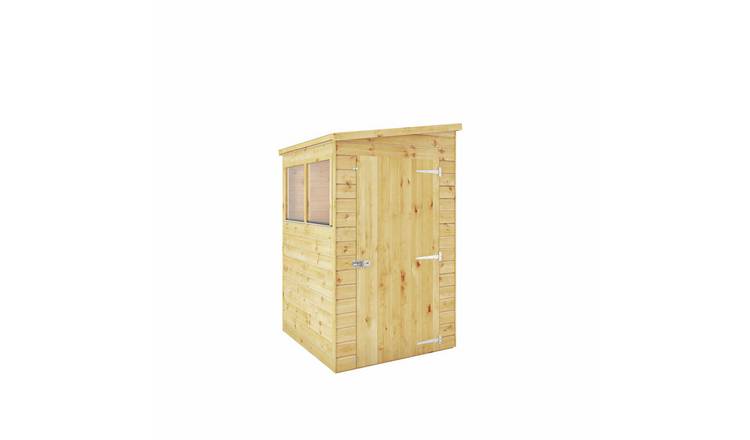 Mercia Shiplap Clear Window Pent Shed - 4 x 4ft