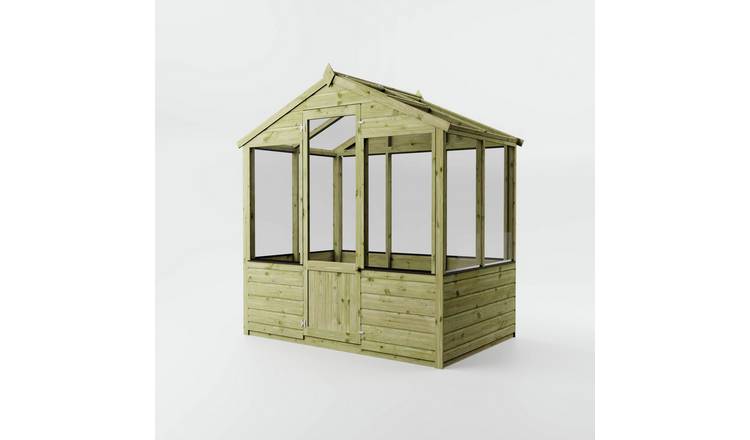 Mercia Shiplap Clear Window Wooden Greenhouse - 4 x 6ft