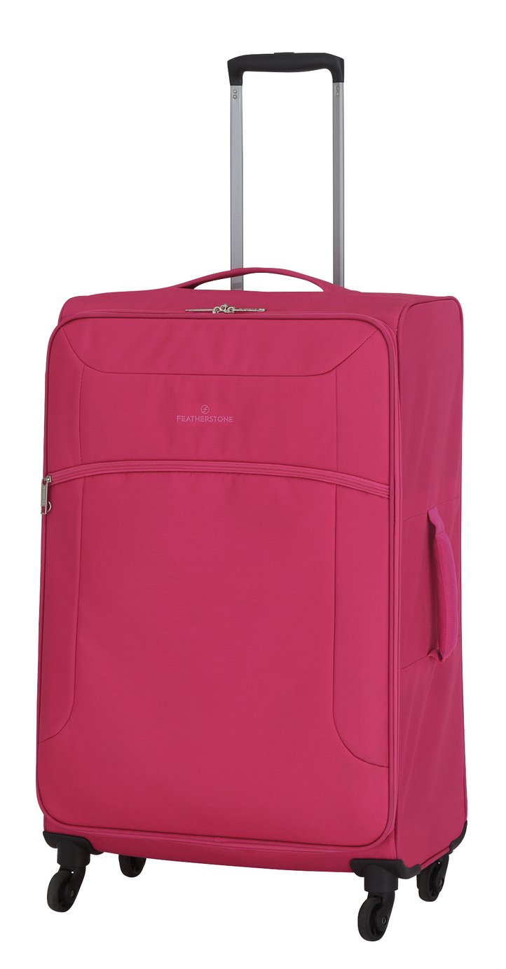 Featherstone 4 Wheel Soft Large Suitcase - Pink