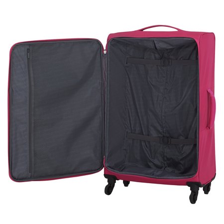 Featherstone 4 Wheel Soft Large Suitcase - Pink