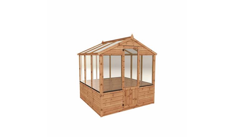Mercia Shiplap Clear Window Wooden Greenhouse - 6 x 6ft