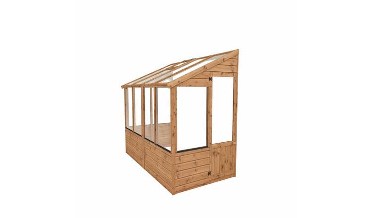 Mercia Shiplap Clear Window Lean To Greenhouse - 8 x 4ft