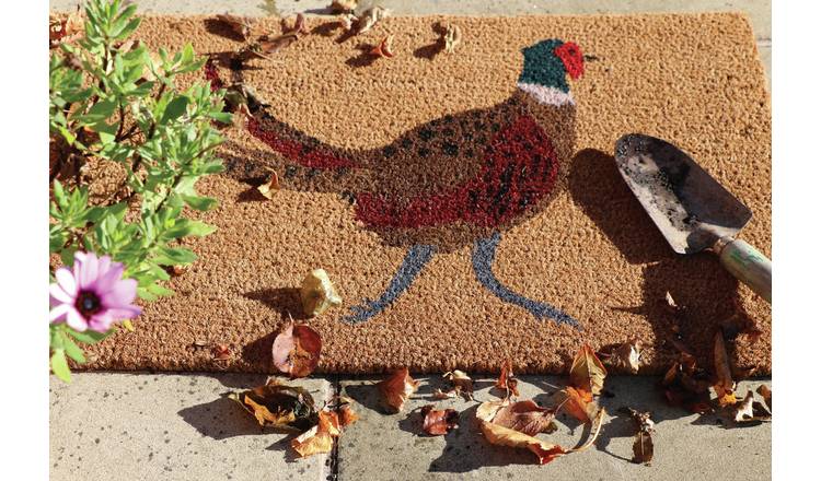My Mat Printed Coir Pheasant Grey Doormat - 45x75cm