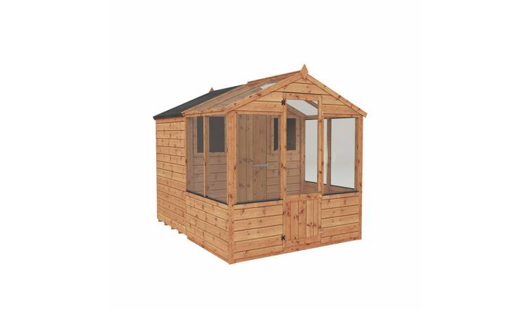 Mercia Shiplap Clear Window Combi Greenhouse - 8 x 6ft