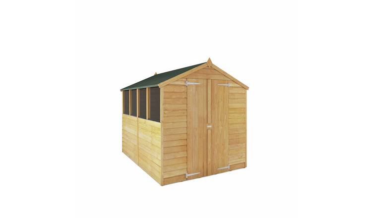 Mercia Overlap Clear Window Garden Shed - 8 x 6ft