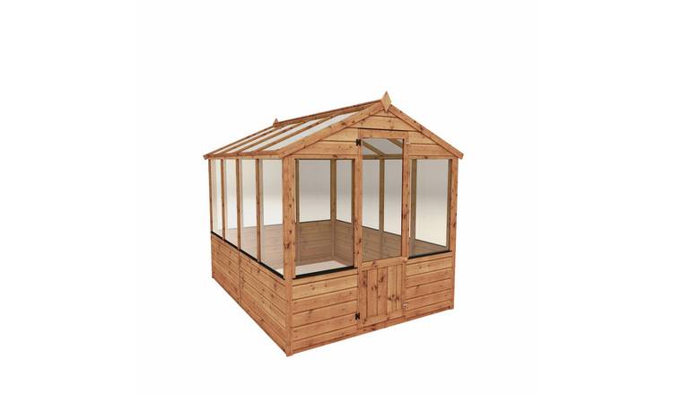 Mercia Shiplap Clear Window Greenhouse - 8 x 6ft
