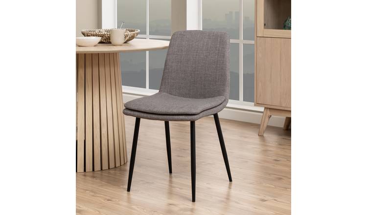 Furniture To Go Becca Pair of Fabric Dining Chairs - Beige