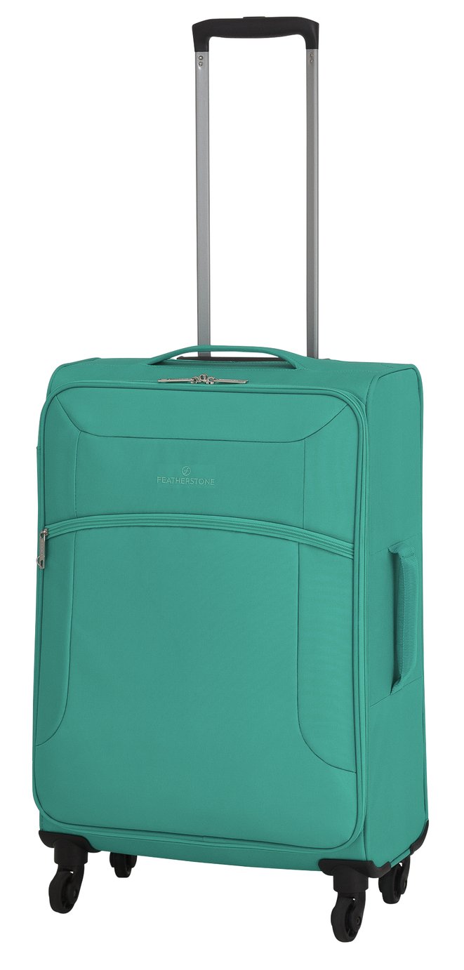 Featherstone 4 Wheel Soft Medium Suitcase - Turquoise