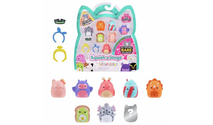 Squish-a-longs Pack of 8 Collectible Figures