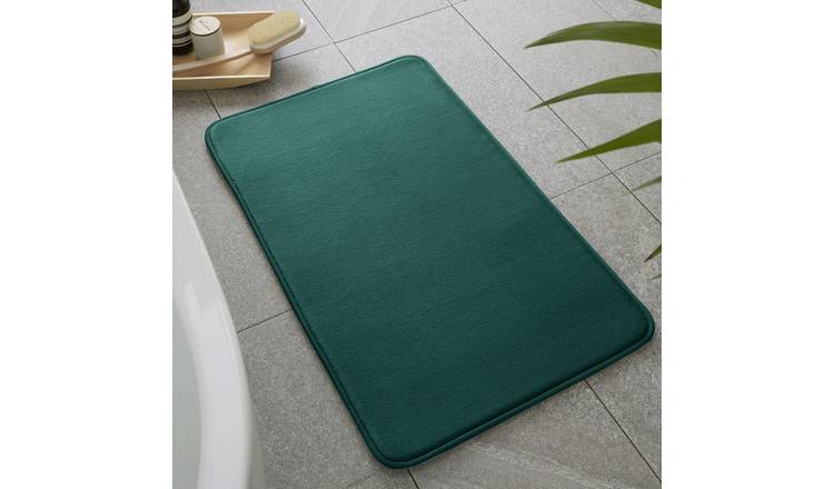 Catherine Lansfield Green Memory Foam Bath Mat - 50x80cm