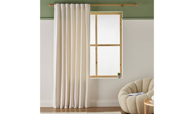 Argos Home Leaf Tab Top Voile Curtain - Cream - 140x183cm