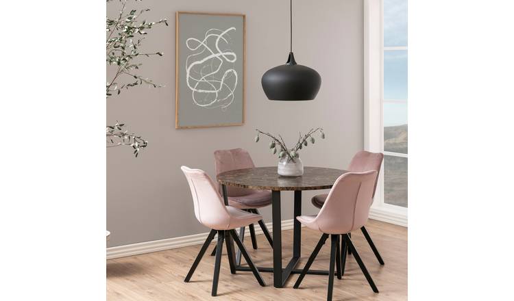 Furniture To Go Amble 4 Seater Round Dining Table - Brown