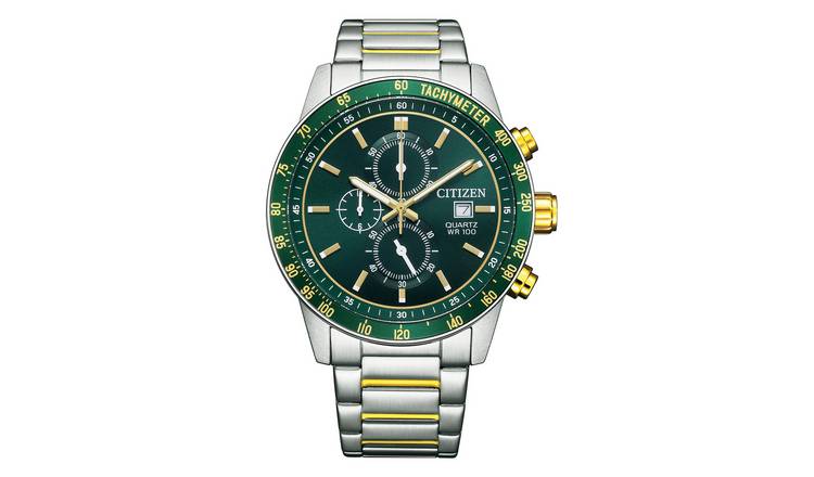 Citizen Men's Green Dial Stainless Steel Bracelet Watch