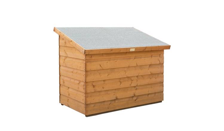 Rowlinson 460L Shiplap Patio Chest Garden Storage Box -Brown