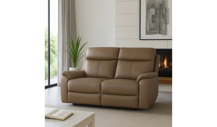 Aspire Kingsmere 2 Seater Power Recliner Sofa - Brown