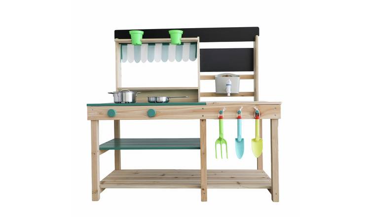 Chad Valley Large Wooden Toy Mud Kitchen
