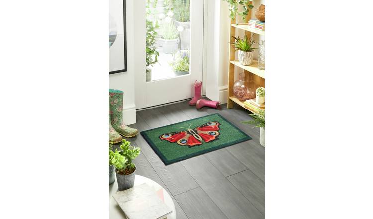 My Mat Butterfly Green Doormat - 50x75cm