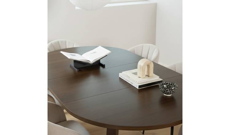 Furniture To Go A Line Ext Round Dining Tables - Dark Oak