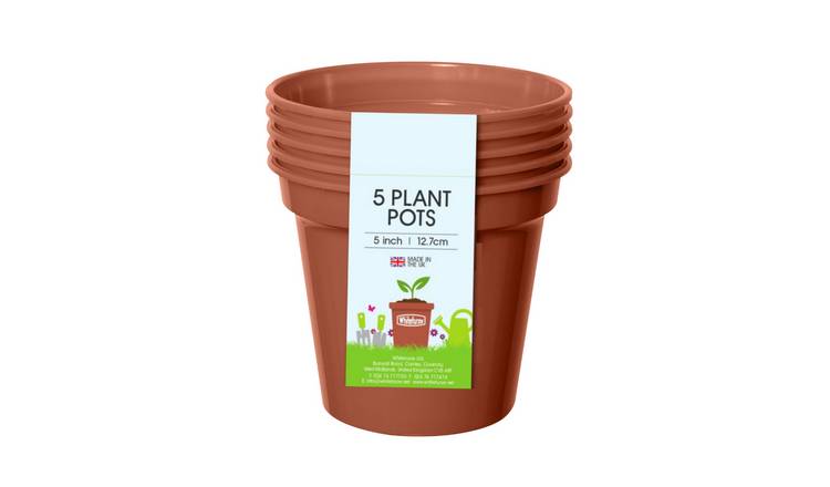 Whitefurze 12.7cm/5' Terracotta Planter Pot - Set of 5