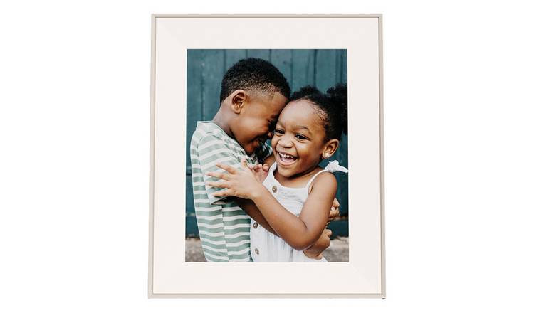 AURA Aspen 12 Inch Digital Photo Frame - Clay with Paper Mat