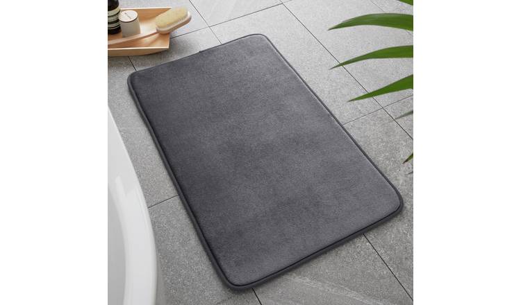 Catherine Lansfield Anti Bacterial Charcoal Bath Mat-50x80cm