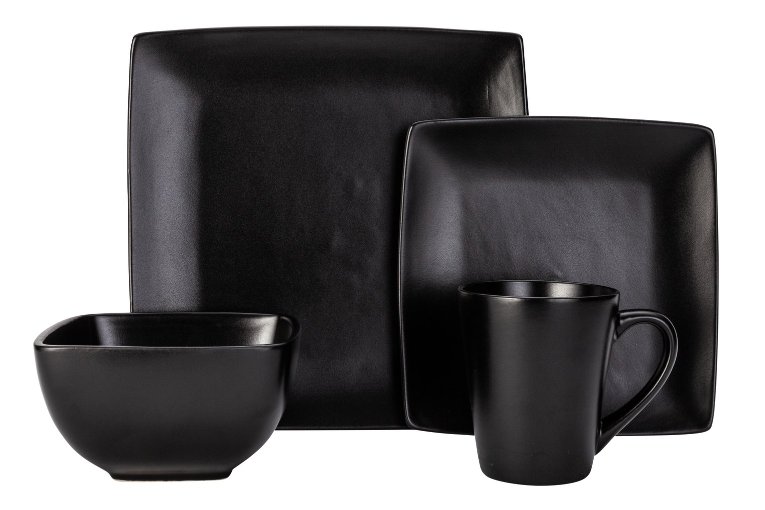 black tableware sets