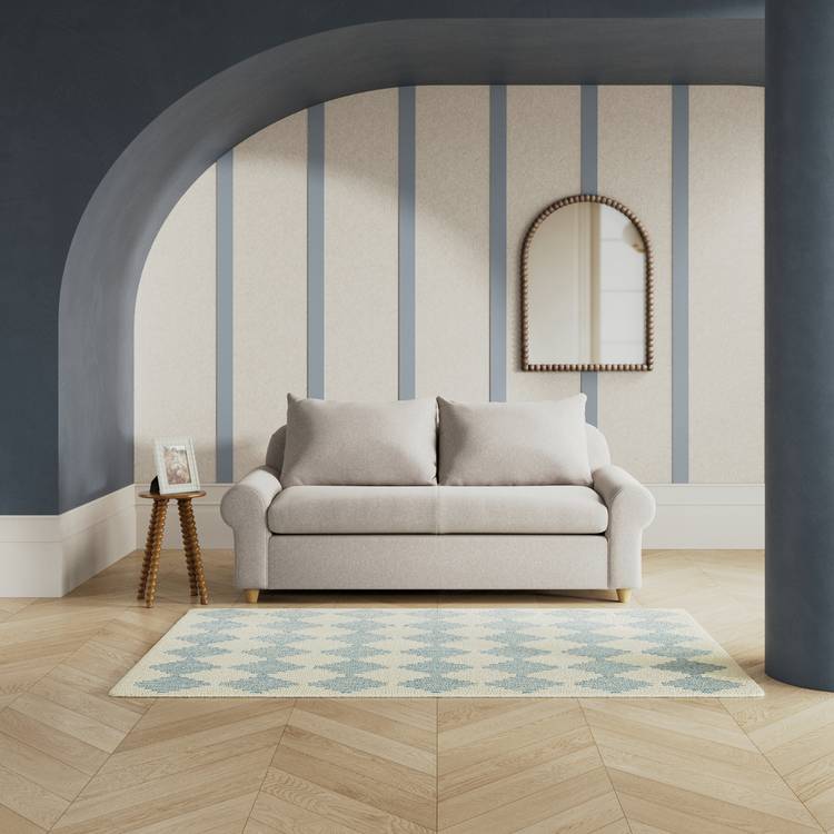 Habitat Whitby Fabric 2 Seater Sofa - Stone - Ash Leg 0