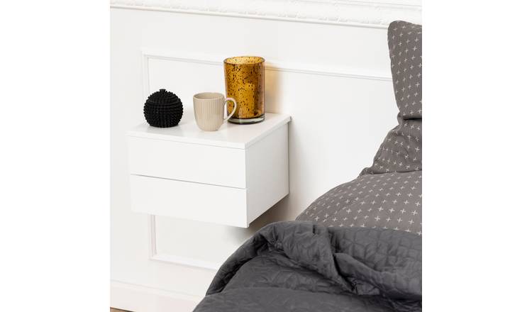 Furniture To Go Avignon 2 Drawers Bedside Table - White