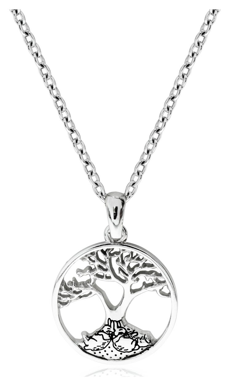 Beatrix Potter Sterling Silver Family Tree Bunny Pendant