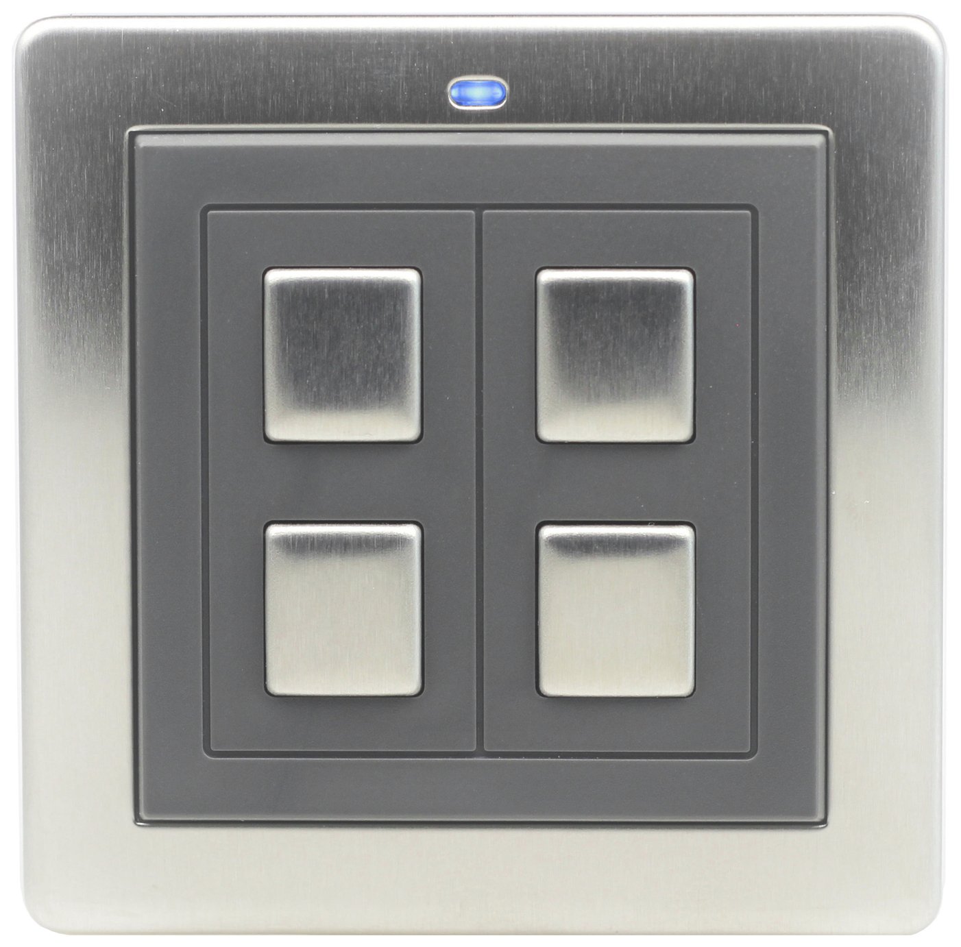 Lightwave RF 2 Gang Switch - Stainless Steel