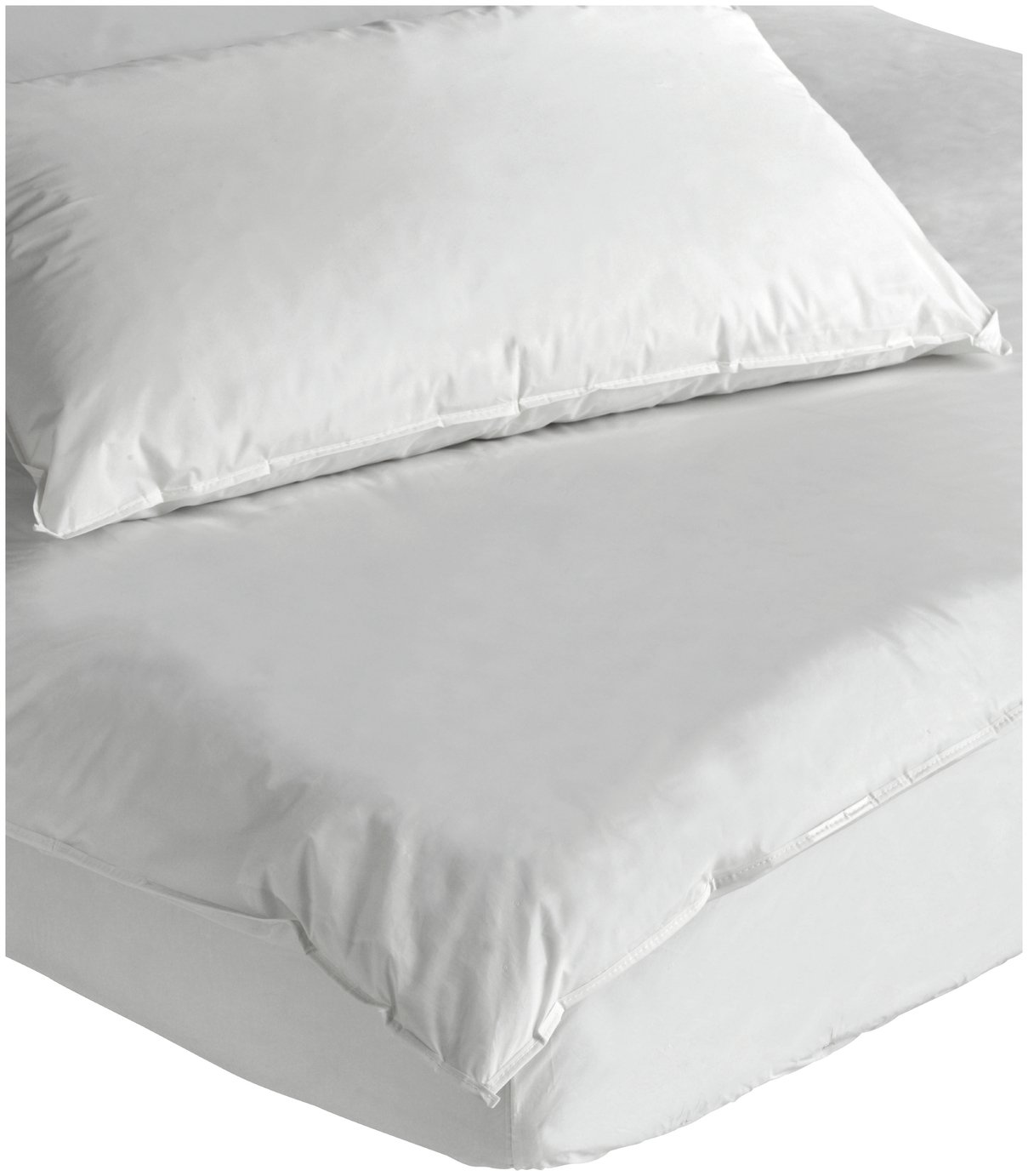 Argos Home Waterproof Plain White Bedding Set - Single