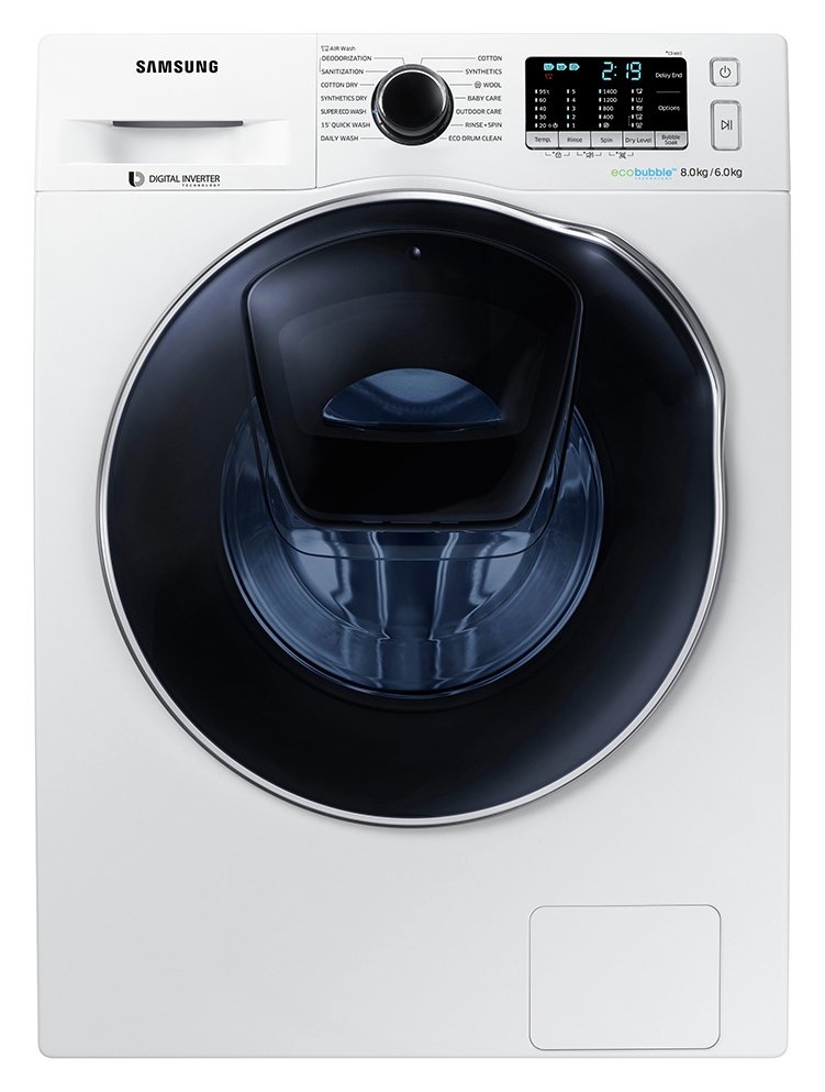 Samsung WD80K5B10OW 8KG 1400 Washer Dryer - White