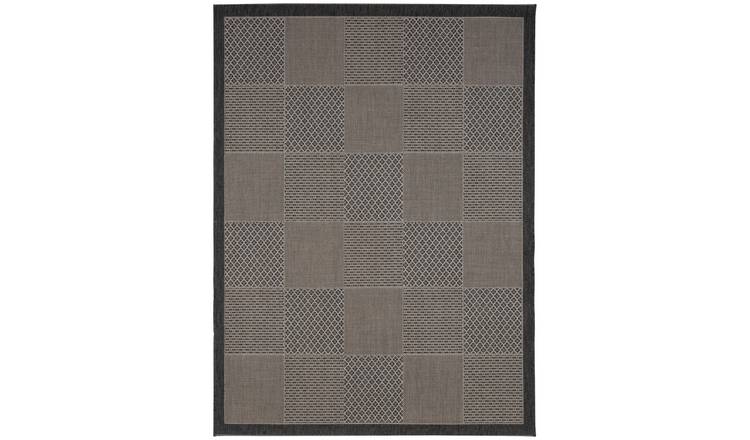 Buy Argos Home Cottage Blocks Rug 160x120cm Grey Rugs