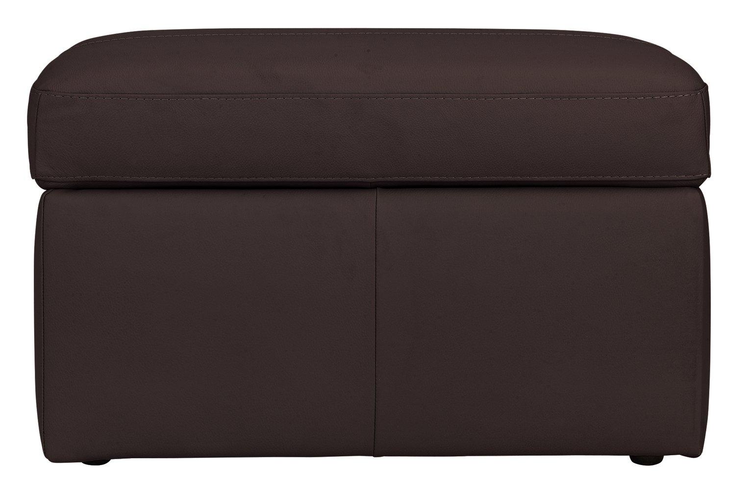 Argos Home Leather Storage Footstool - Chocolate