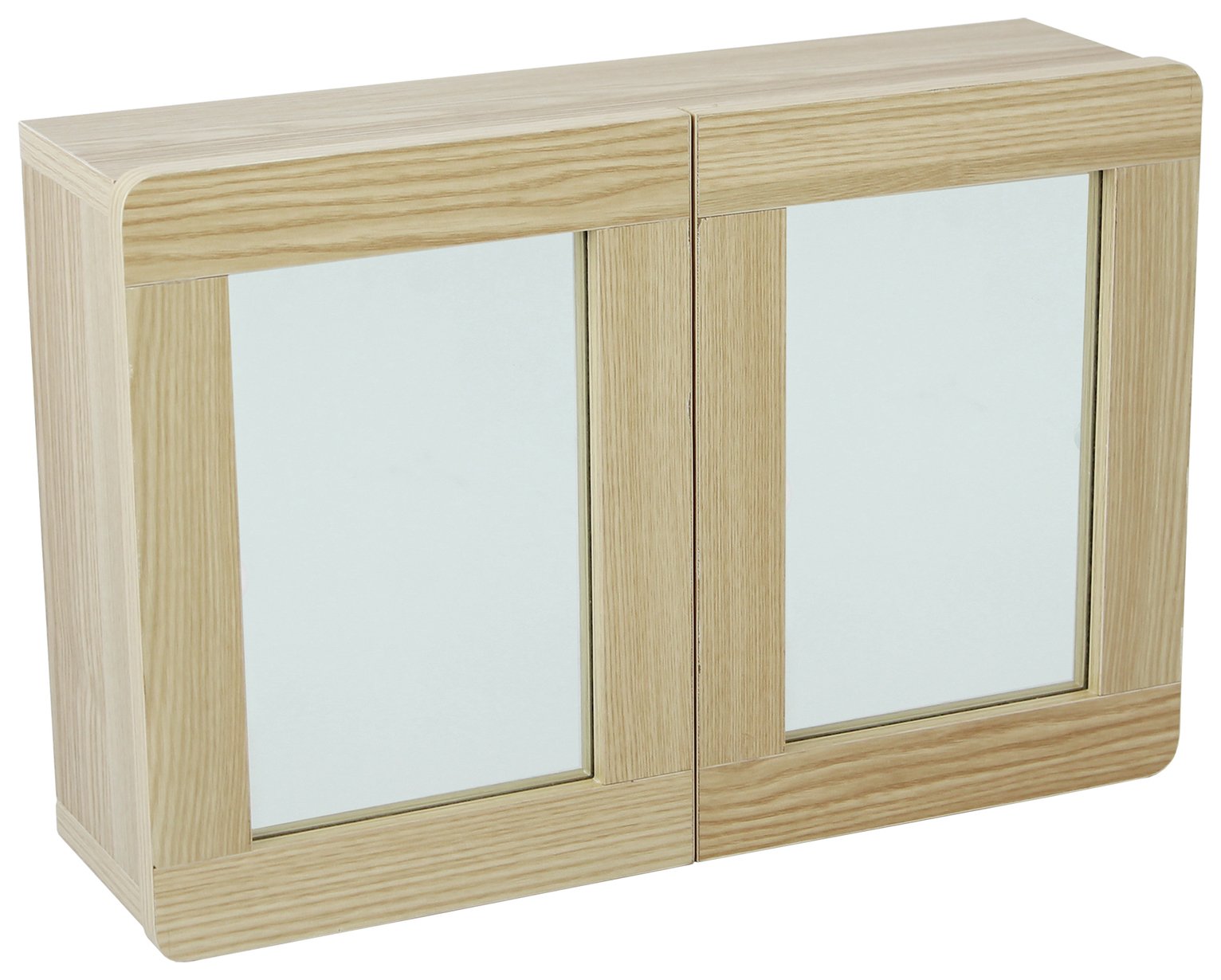 Argos Home Caleb 2 Door Mirrored Wall Cabinet - Two Tone