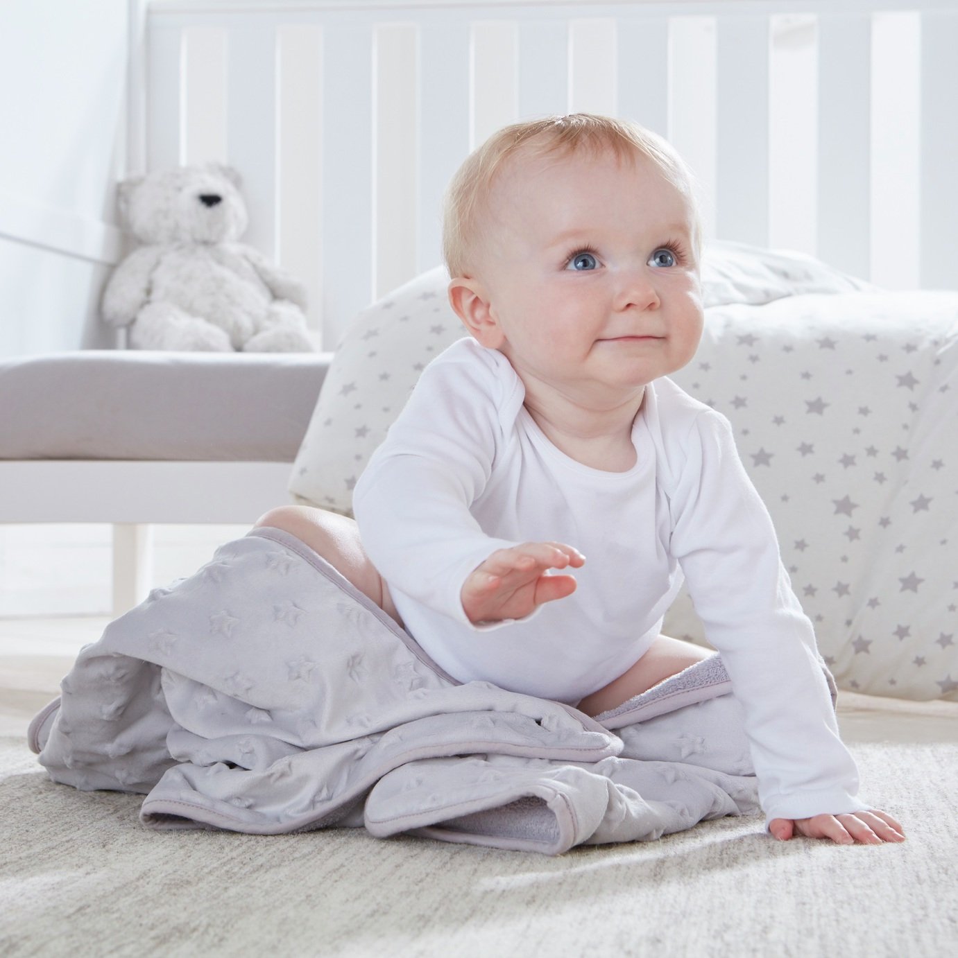 Silentnight Bubble Blanket - Grey Stars