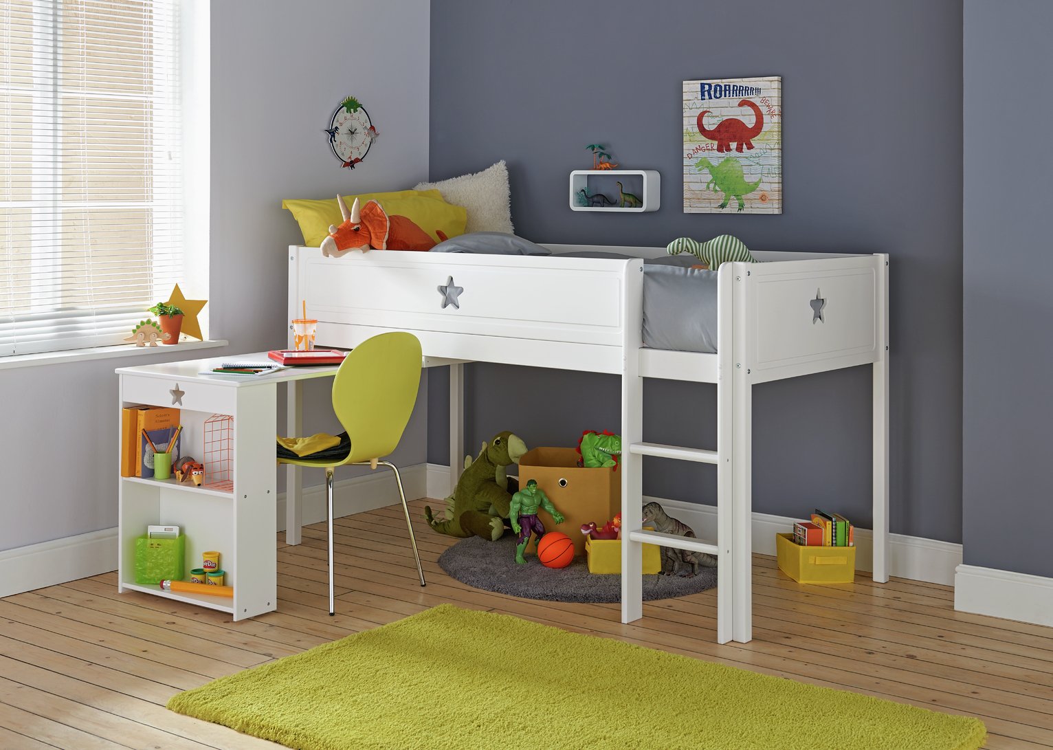 white cabin bed argos