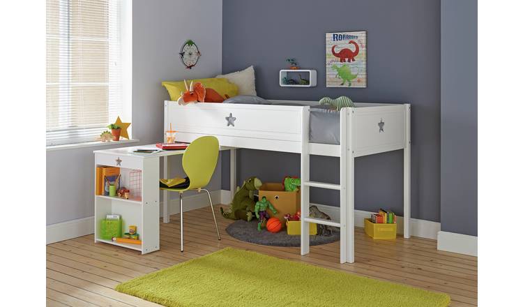 Buy Argos Home Stars White Mid Sleeper Bed Frame With Desk