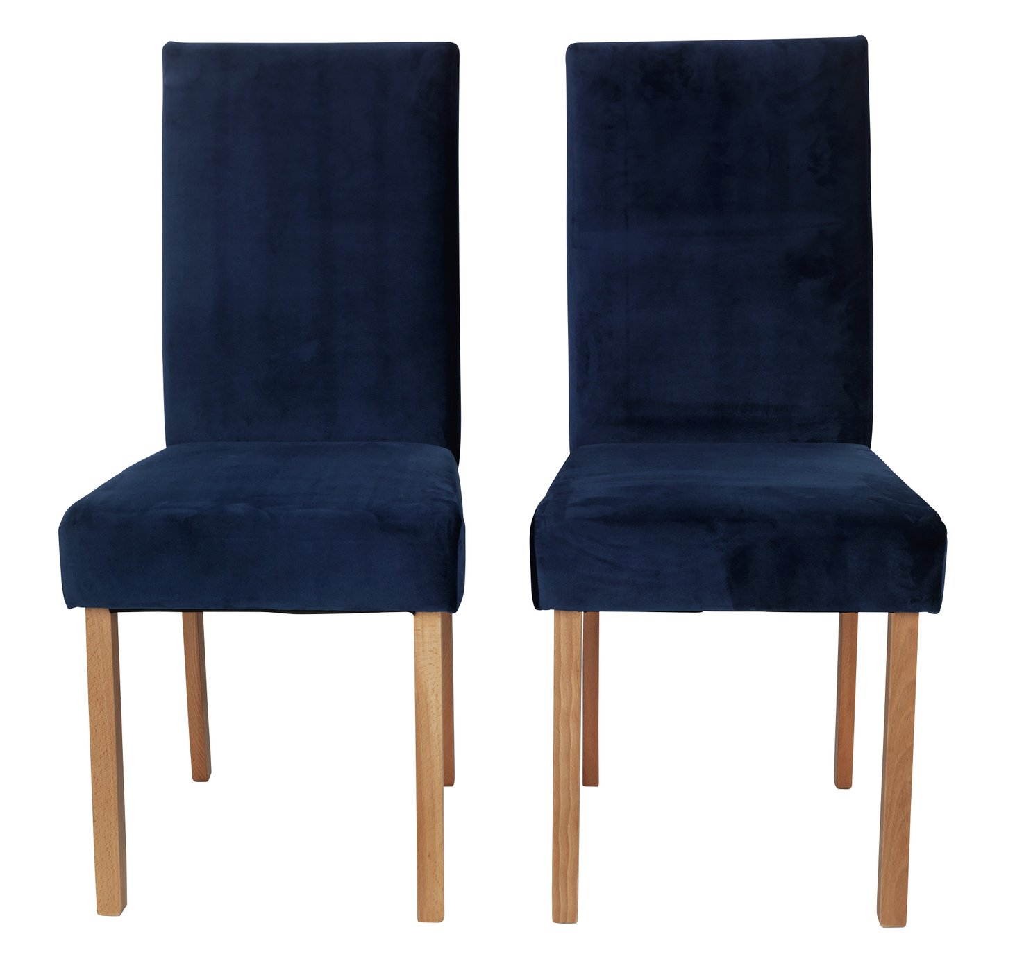 Argos Home Pair of Velvet Skirted Chairs