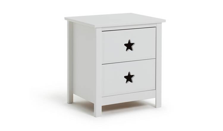 Buy Argos Home Stars 2 Drawer Bedside Table White Kids