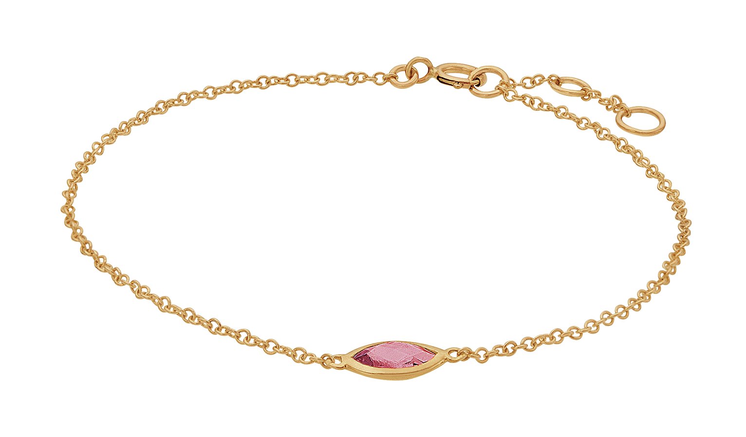 Revere 9ct Gold Amethyst Bracelet