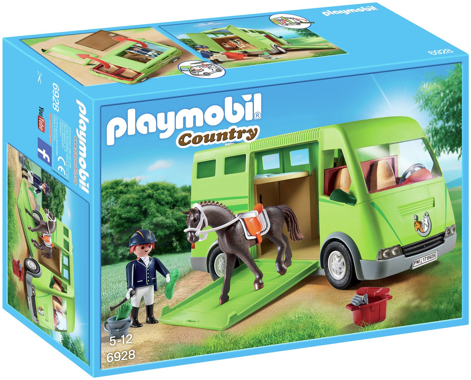 Playmobil 6928 Country Horse Box Opening Side