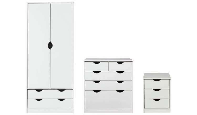 Buy Argos Home Pagnell 3 Piece 2 Door Wardrobe Set White Kids Bedroom Furniture Sets Argos