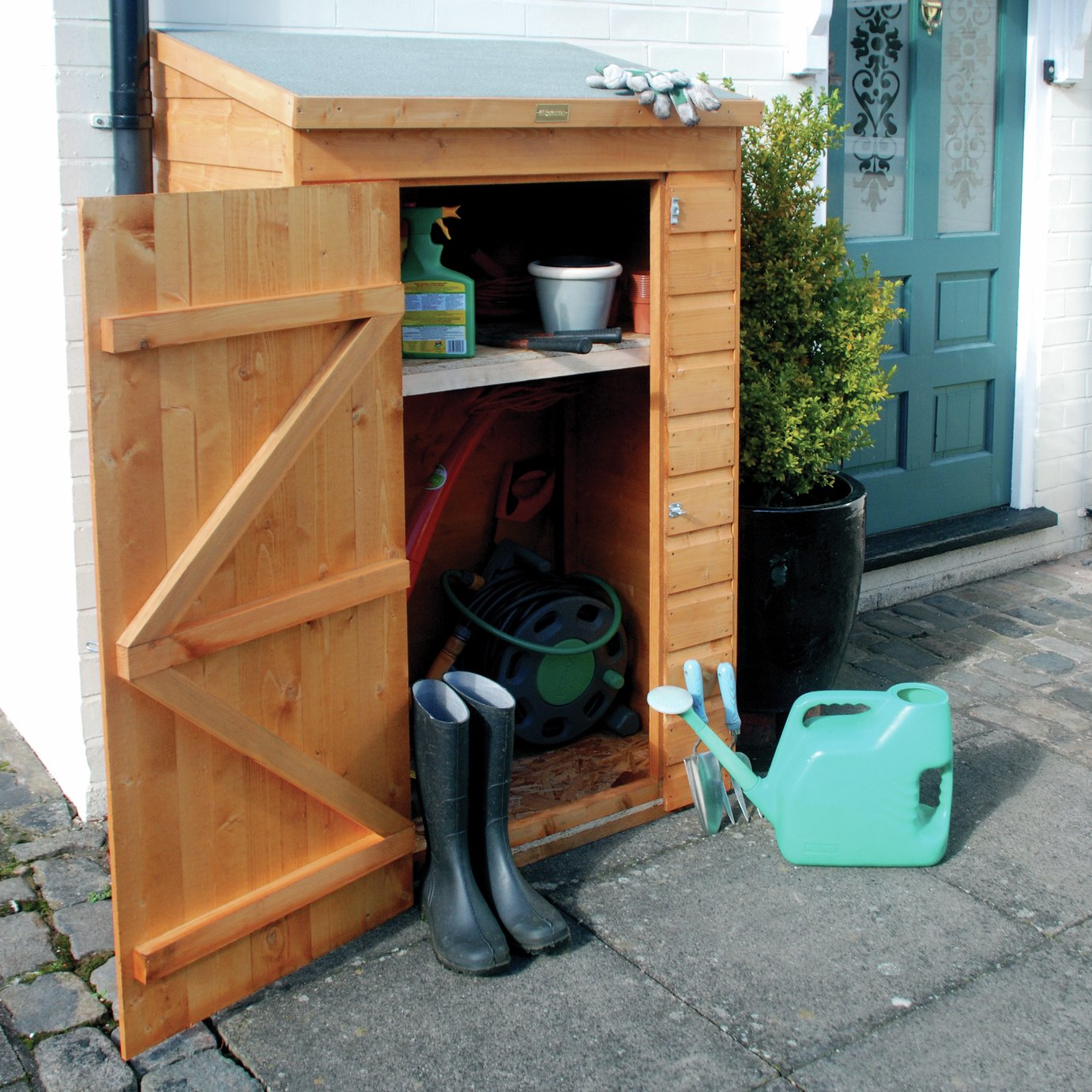Rowlinson 690L Mini Store Garden Storage Box - Brown